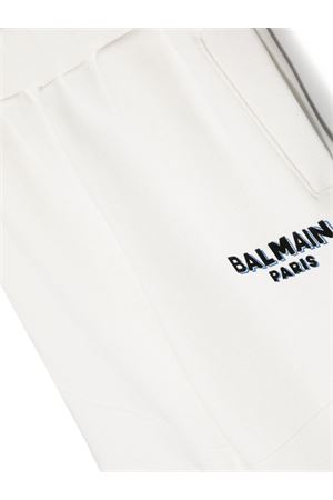 white cotton trackpants BALMAIN PARIS KIDS | BT6P00Z0001102